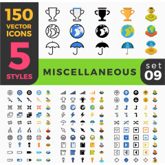 矢量奖杯等元素图标设计素材