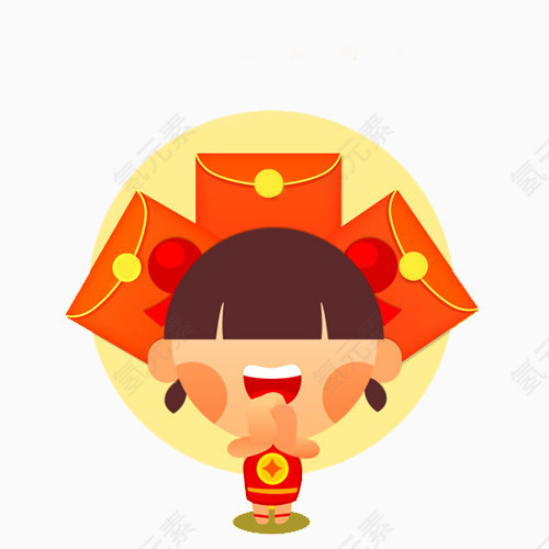 小女孩新年红包