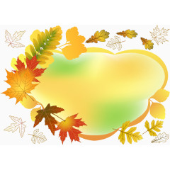 矢量秋天枫叶主题框