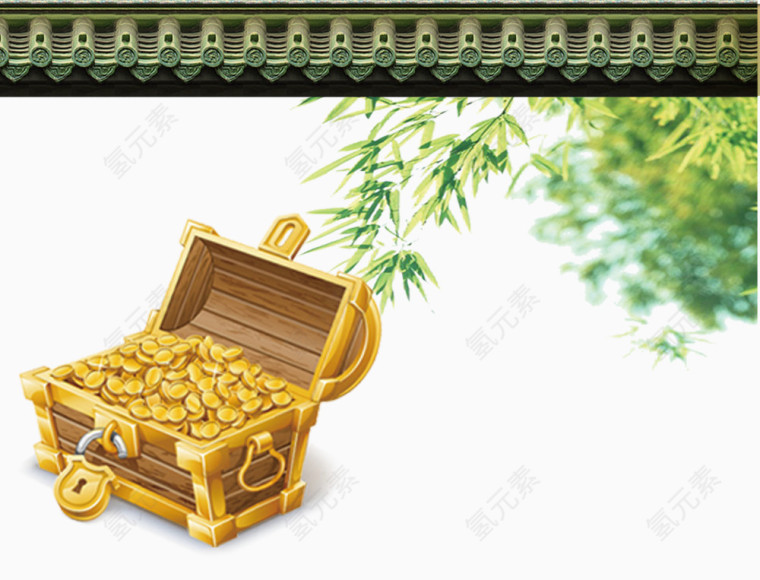 墙头竹叶宝箱