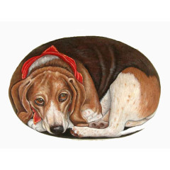 创意彩色石头画