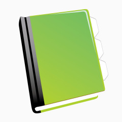 矢量记录本电话簿绿色