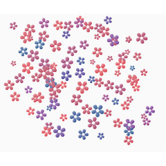 五颜六色的漂浮小花