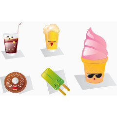矢量冰淇淋甜品