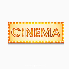 电影霓虹灯艺术字