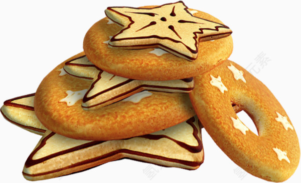 五角星圆形饼干