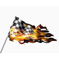 火焰旗帜矢量图