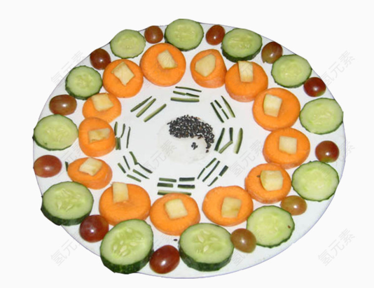 八卦图水果拼盘