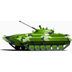 卡通手绘迷彩军用坦克
