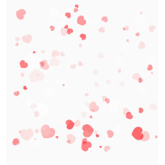 粉红色漂浮爱心