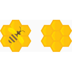 蜂蜜蜂巢元素图标矢量