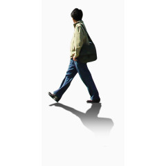 城市创建路上行人图