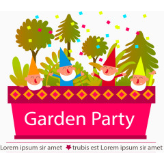 粉色盆栽花园派对