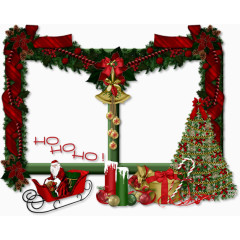 圣诞元素装饰窗户