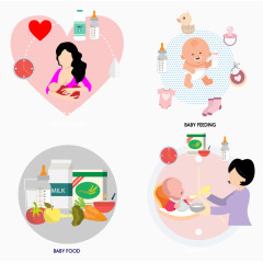 矢量健康婴儿元素