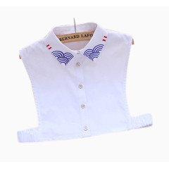 春秋冬季纯白色棉衬衫假领子