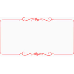 红色花纹边框