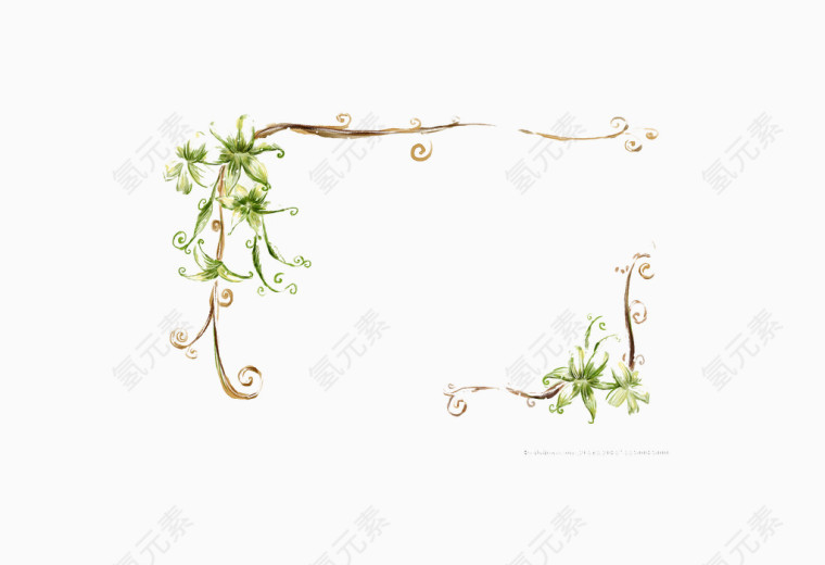 唯美花纹边框