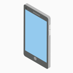 矢量卡通立体智能手机空白模板