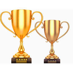 亮金色冠军奖杯素材