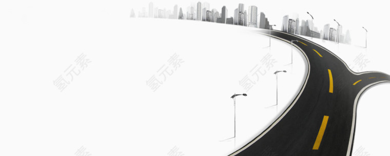 现代化道路城市装饰元素