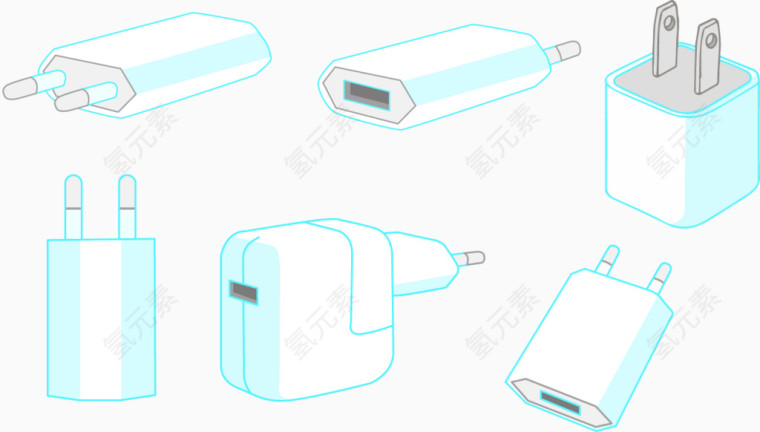 手机充电器矢量图