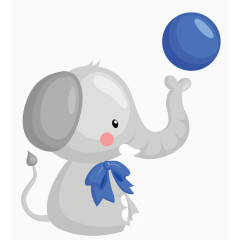 矢量大象玩耍素材