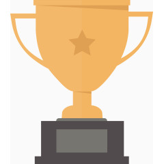 矢量扁平化奖杯