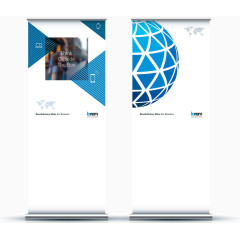 矢量商务易拉宝展架素材