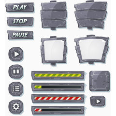 游戏UI按钮游戏动画血条