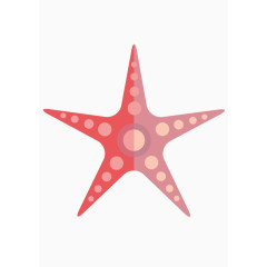 扁平化动物元素矢量图海星