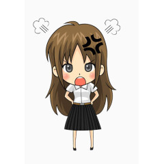 生气的女孩子