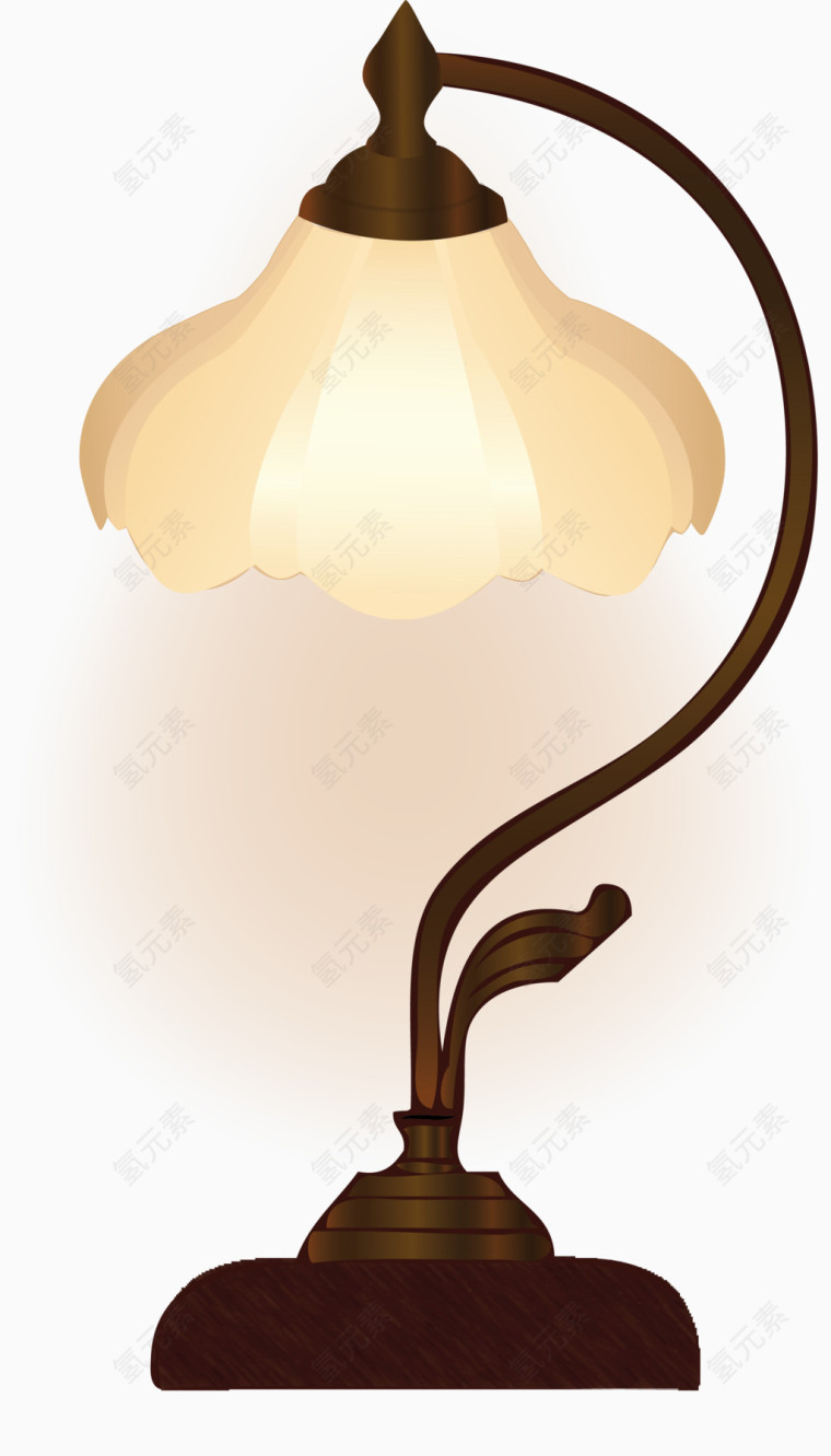 矢量莲花台灯