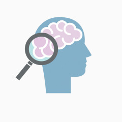 矢量心理学放大镜人像素材