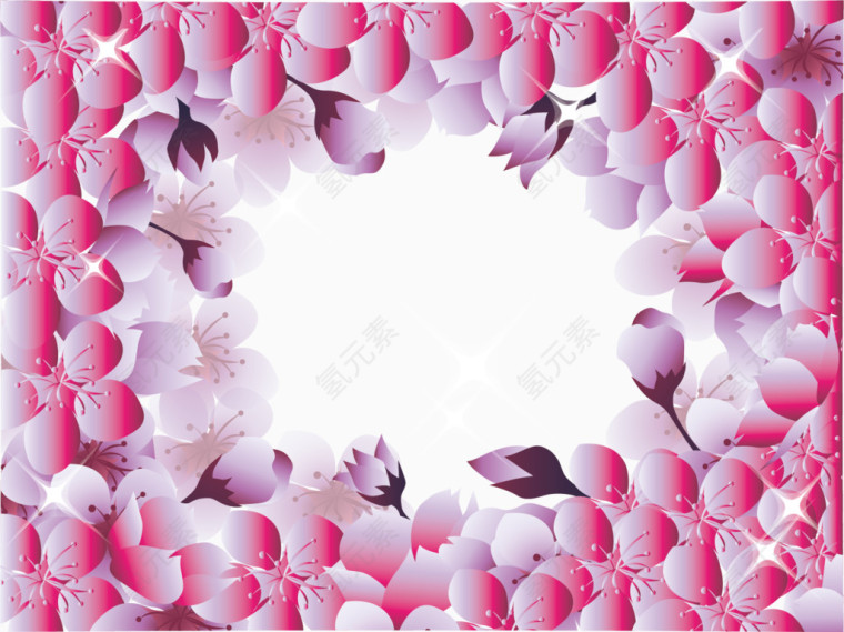 樱花边框底纹