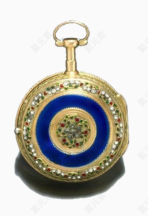 18k金蓝珐琅怀表
