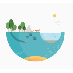 旅行海报图案元素