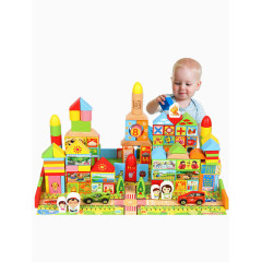 外国小孩玩积木