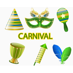 绿色狂欢节饰品