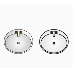 户型图彩平图台盆洗脸盆洗手盆