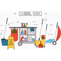 矢量清洁服务素材