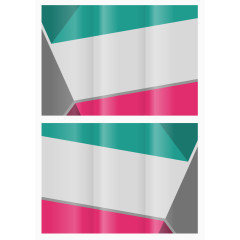 矢量创意三折页设计素材