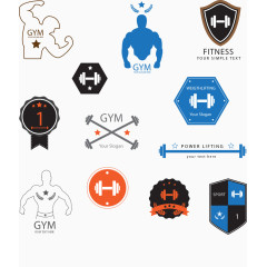 矢量健身举重图标