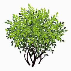 卡通矮树丛设计矢量图