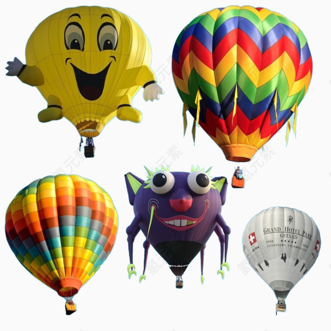 卡通热气球