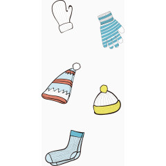 手套帽子PNG矢量素材