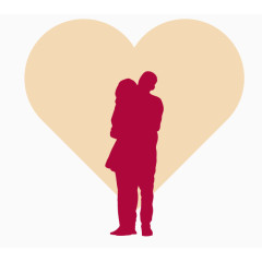 矢量婚礼情侣拥抱