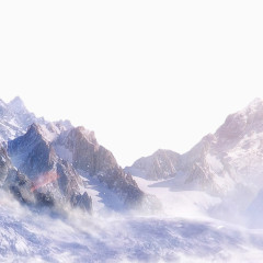 白雪皑皑的山峰