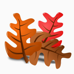 手绘秋叶