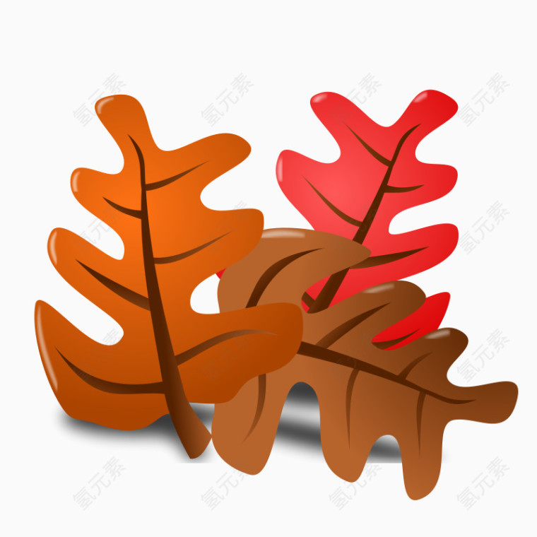 手绘秋叶